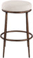 Ferro - Performance Fabric Upholstered Backless Bar Stool - Antique Bronze