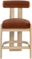 Arienzo - Velvet Performance Fabric Upholstered Counter Stool (Set of 2)