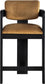 Sacha - Velvet Stool With Black Base