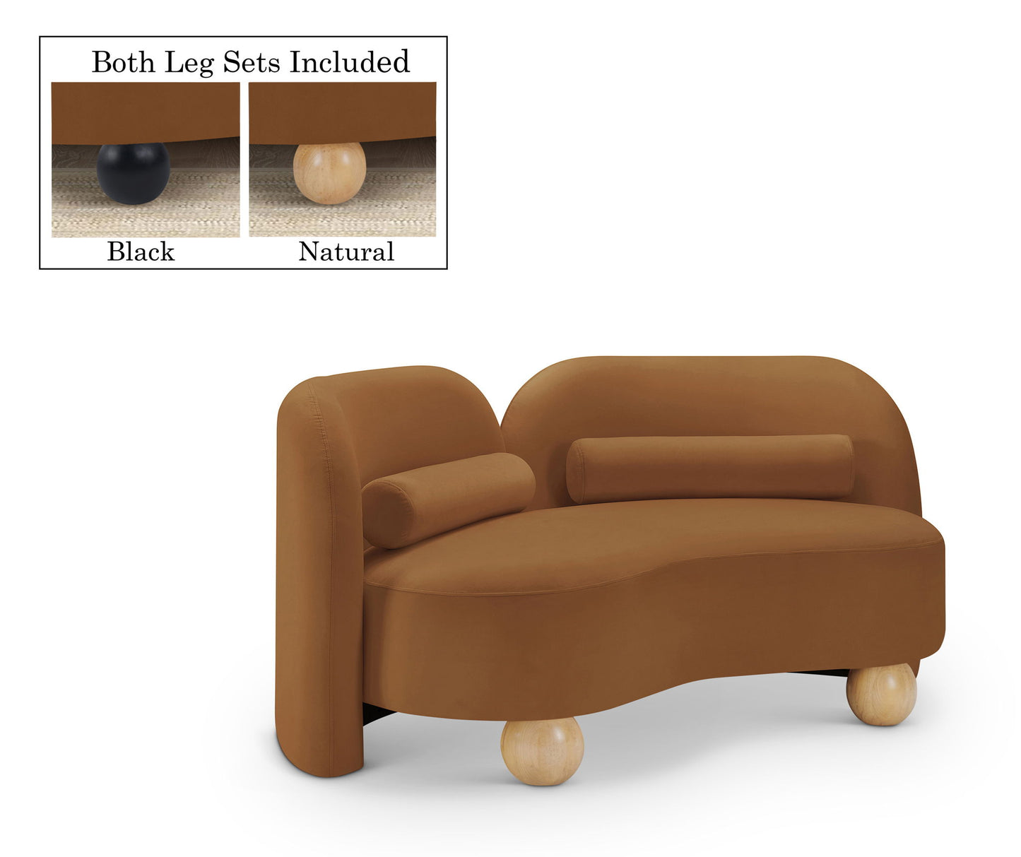 Daphne - Velvet Loveseat