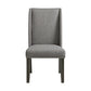 Everdeen - Side Chair With Gray Fabric and Nail Heads (Set of 2) - Charcoal
