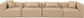 Cube - Modular 4 Piece Sofa - Tan