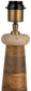 Palea - Mango Wood Base And Linen Textured Fabric Shade Table Lamp - Travertine / Natural
