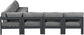 Nizuc - Outdoor Patio 7 Piece Modular Sectional With Gray Frame