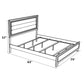 Carine II - Eastern King Bed - Fabric & Gray