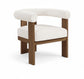 Arienzo - Performance Fabric Upholstered Accent Chair - Walnut Base