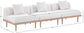 Laguna - 3 Piece Resilient Water Resistant Fabric 106.5" Outdoor Patio Armless Modular Sofa