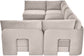 Hammond - Velvet Performance Fabric Upholstered 6 Piece U-Shaped Armless Sectional