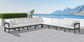 Nizuc - Outdoor Patio 9 Piece Modular Sectional With Gray Frame