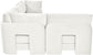 Hammond - Velvet Performance Fabric Upholstered 4 Piece Armless Sectional