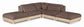 Turin - Chenille Fabric Upholstered Modular Sectional - Brown