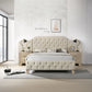 Ranallo - Queen Wall Bed - Beige Linen & Natural