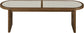 Canovia - Solid Wood And Faux Cane Bench