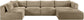 Shaggy - Fabric 5 Piece Modular U-Shaped Sectional