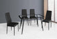 D340 - 5 Piece Dining Room Set (Table, 4 Chairs) - Black