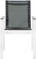 Nizuc - Outdoor Patio Dining Arm Chair With White Frame And Gray Arms (Set of 2)