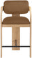 Cedra - Velvet Performance Fabric Upholstered Counter Stool - Natural Frame