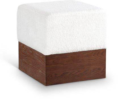 Havre - Ottoman / Stool With Brown Base