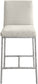 Reeves - Chenille Fabric Upholstered Counter Stool (Set of 2) - Silver Base