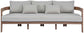 Newport - Water Resistant Fabric 86.75" Upholstered Outdoor Patio Sofa
