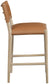Andie - Vegan Leather Upholstered Counter Stool - Natural Base