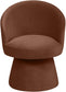 Selene - Velvet Performance Fabric Upholstered Swivel Dining Chair - Cognac