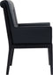 Gwendolyn - Faux Leather Dining Arm Chair With Black Frame