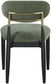 Riccio - Fabric Dining Side Chair (Set of 2) - Black And Gold Frame