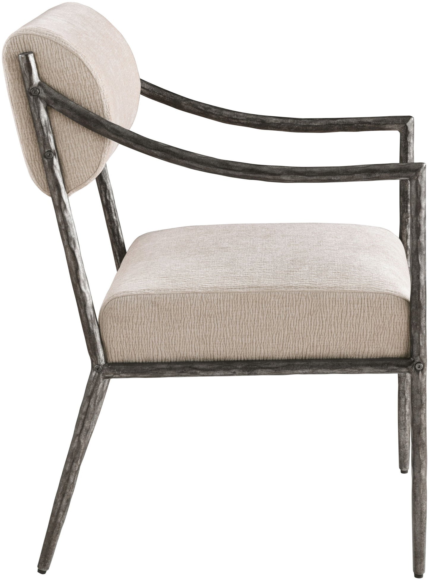 Bastille - Upholstered Dining Arm Chair (Set of 2) - Silver Frame