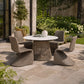 Alesso - Round Dining Table - Brown / Sand