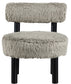 Ambre - Vegan Shearling Fabric Upholstered Accent Chair - Taupe