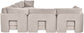 Hammond - Velvet Performance Fabric Upholstered 6 Piece Corner Sectional