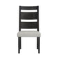 Jemma - Wood Back Dining Side Chair (Set of 2) - Dark Espresso / Beige Linen