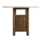 Carmela - Rectangular Counter Table With Marble Top - Brown / White