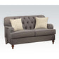 Alianza - Loveseat With 2 Pillows - Dark Gray Fabric