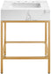Marmo - Engineered Marble Bathroom Vanity With Gold Base