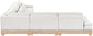 Turin - Chenille Fabric Upholstered Modular Sectional - White