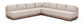 Solace - Olefin Performance Fabric 3 Piece Outdoor Patio Modular Sectional (2 Sofas & Corner Chair)