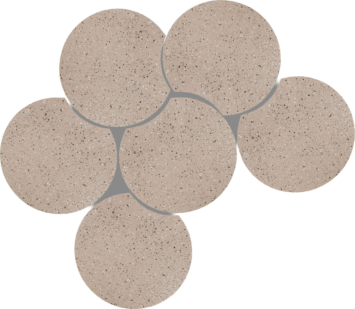 Dimple - 20" 6 Piece Modular Coffee Table - Terazzo Finish