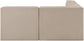 Rummi - Armless Velvet Performance Fabric Upholstered 4 Piece Modular Sectional
