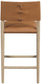 Andie - Vegan Leather Upholstered Counter Stool - Natural Base