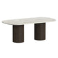 Sylvie - Oval Dining Table With Faux Marble Top