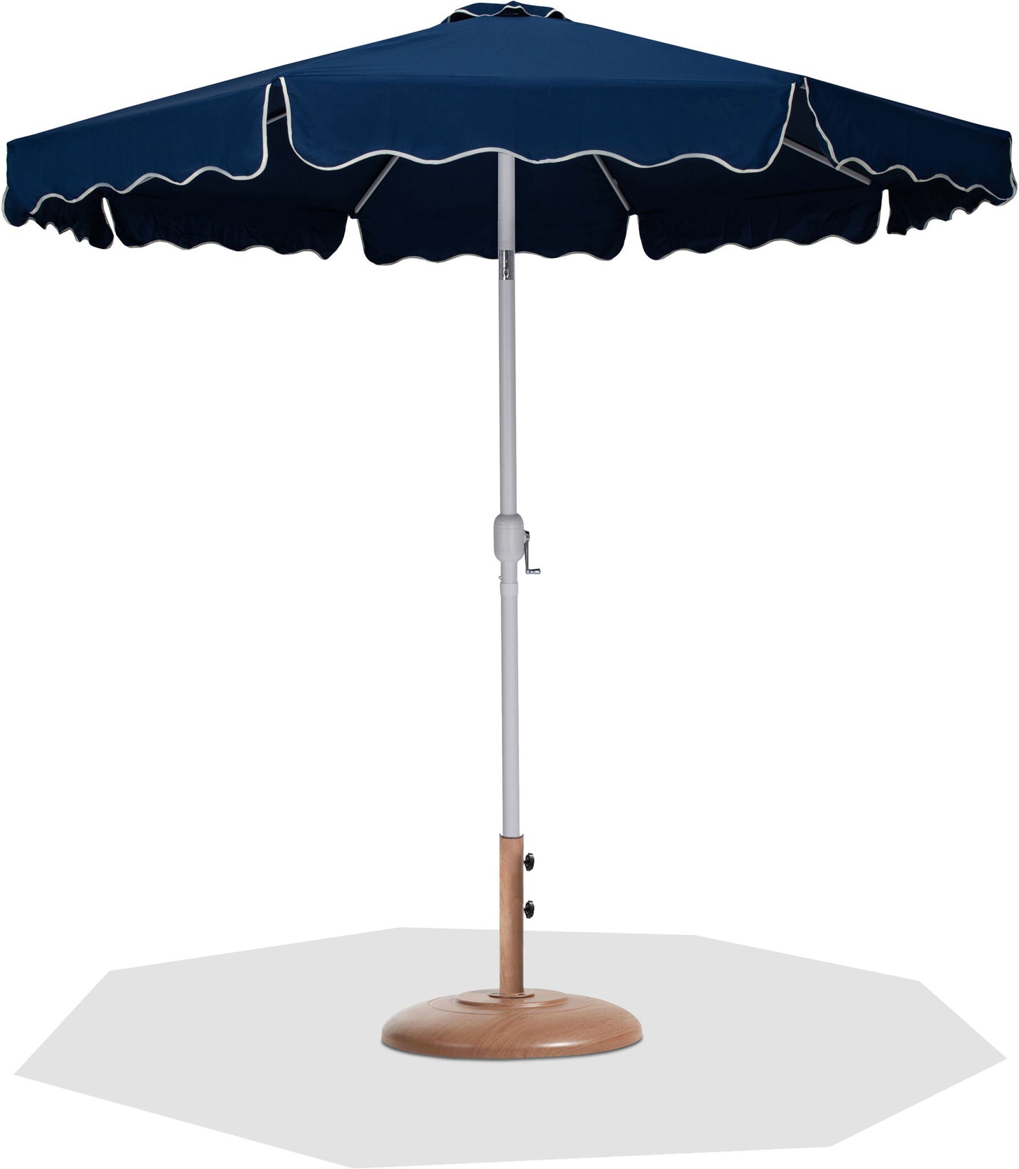 Amalfi - Patio Umbrella - Light Brown Base / White Pole