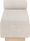 Zephyr - Linen Textured Fabric Upholstered Chaise - Painted Natural Base