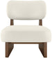 Vetra - Vegan Leather Upholstered Accent Chair With Brown Base