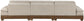 Turin - Chenille Fabric Upholstered Modular Sectional - Taupe