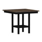 Brooks - 5 Piece Counter Set With Table And 4 Upholstered Seat & Wood Back Chairs - Medium Brown & Black