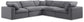 Comfy - 5 Piece Velvet Modular Corner Sectional