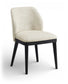 Valeo - Linen Textured Fabric Upholstered Dining Chair (Set of 2) - Painted Black Base