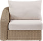 Seacrest - Olefin Water Resistant Fabric And Wicker Outdoor Patio Left Arm Chair